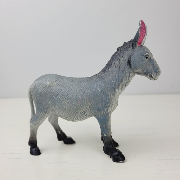 Vintage Zoo Animals Play Set Zebra Giraffe Camel Rhino Donkey made in  Hong Kong - Picture 7 of 16